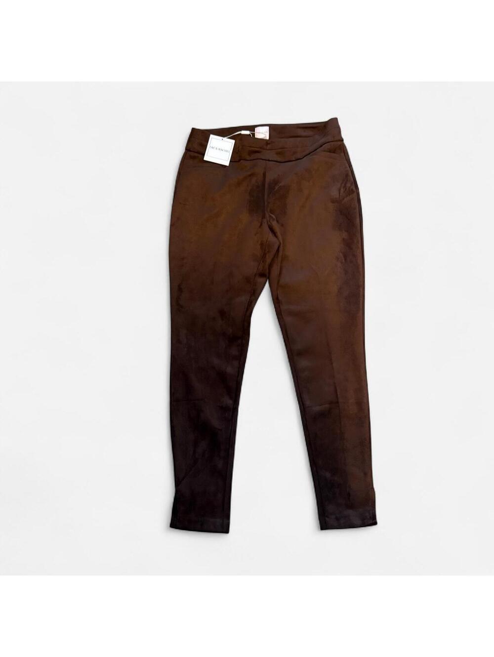 Zac & Rachel suede look pants size M NWT
